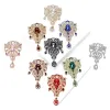 High-end, elegant and light luxury court pendant, large glass brooch, fashionable and elegant women's clothing, corsage accessory brooch undefined